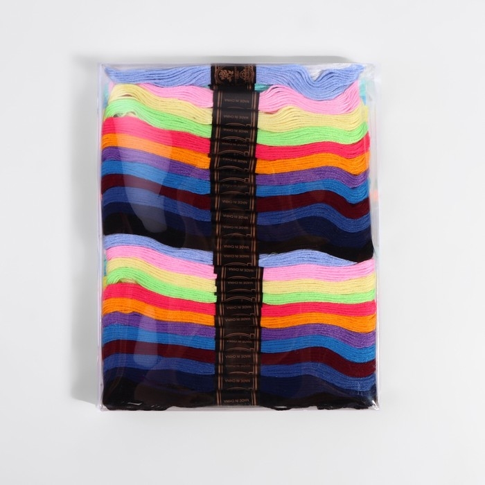 Набор ниток мулине, 8 &plusmn; 1 м, 50 шт, цвет МИКС