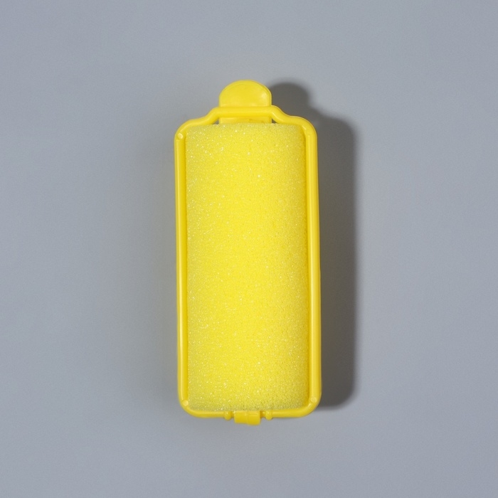 Бигуди с фиксатором, d = 2,5 см, 5,7 см, 10 шт, цвет жёлтый