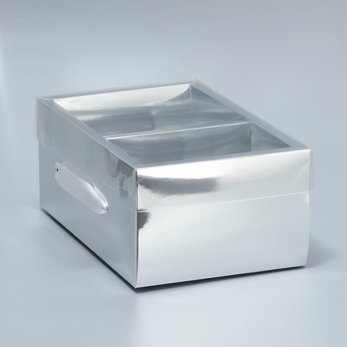 Коробка подарочная складная, упаковка, &laquo;Серебро&raquo;, 23 х 15 х 10 см