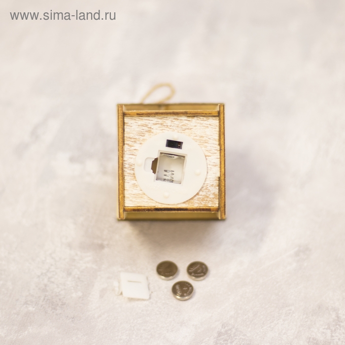 Ёлочная игрушка &laquo;Домик с птицей&raquo;, от батареек, свечение тёплое белое