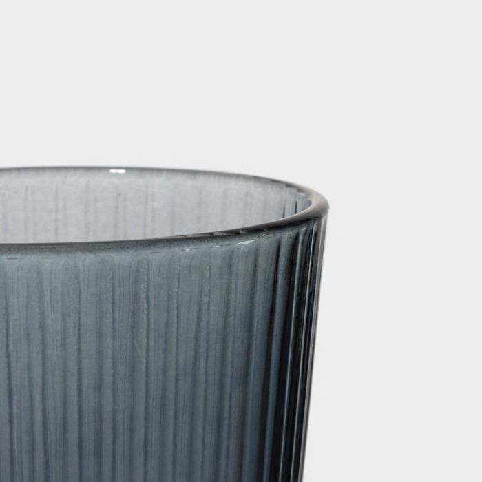 Набор стеклянной посуды &laquo;Мави&raquo;, 6 предметов: 2 миски 350 мл, 2 стакана 250 мл, салатник 800 мл, тарелка d=20,8 см, цвет серый