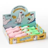 Мялка антистресс тянучка &laquo;Гусь&raquo;, с песком, цвета МИКС, в шоубоксе