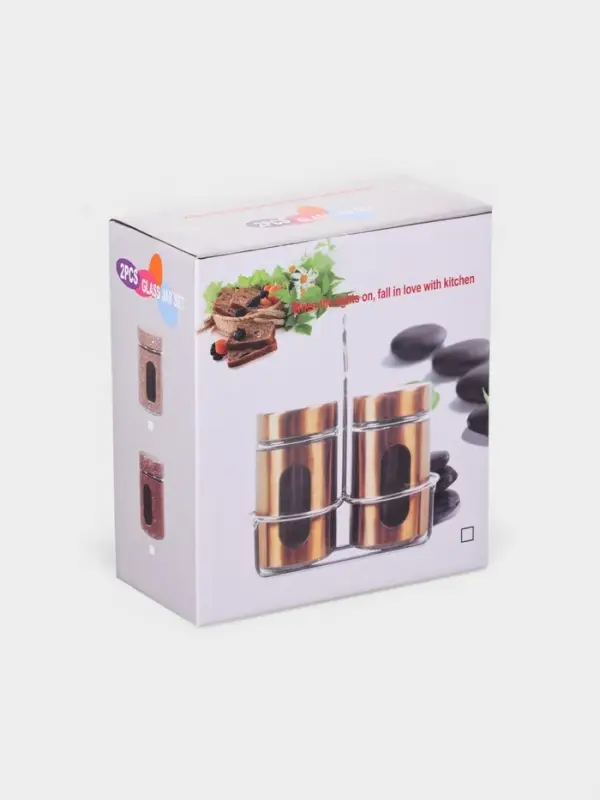 Набор для специй "Стиль" 2 шт, на подставке, 130 мл