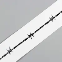 Переводная тату на тело чёрная &laquo;Браслет. Колючая проволока&raquo;, 20&times;3 см