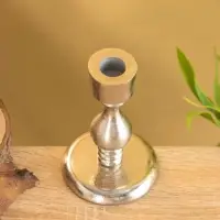 Подсвечник "Ферзь" алюминий 13 см, цв. серебро