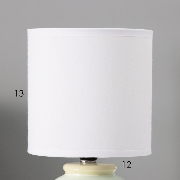 Настольная лампа с абажуром RISALUX &laquo;Тигрик&raquo; детская,, Е14, 40 Вт, зелёный, 13&times;13&times;27 см