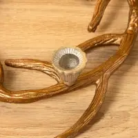 Подсвечник на 4 свечи &laquo;Медные рога&raquo;, 27&times;27&times;6 см, алюминий