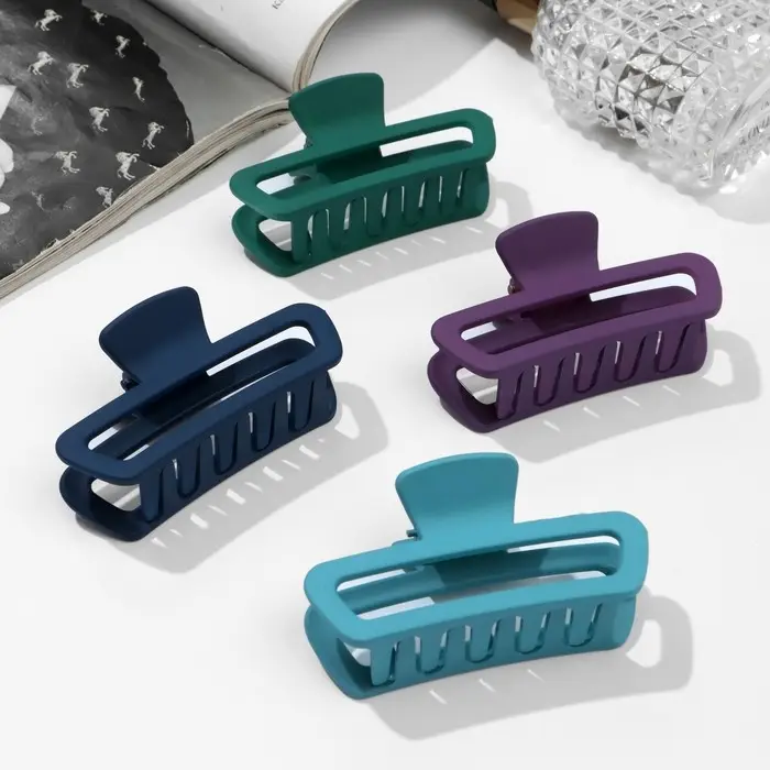 Крабик для волос &laquo;Матовый&raquo;, прямой округление, 7.5 см, МИКС