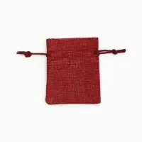 Мешочек подарочный &laquo;Льняной&raquo; 7&times;9, бордовый