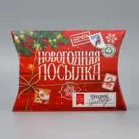 Коробка новогодняя складная фигурная &laquo;Новогодняя посылка&raquo;, 26 х 19 х 4 см