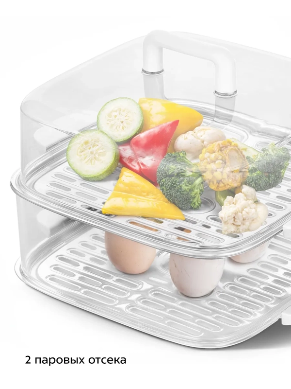 Пароварка электрическая с таймером КТ-6467 - 1000 Вт