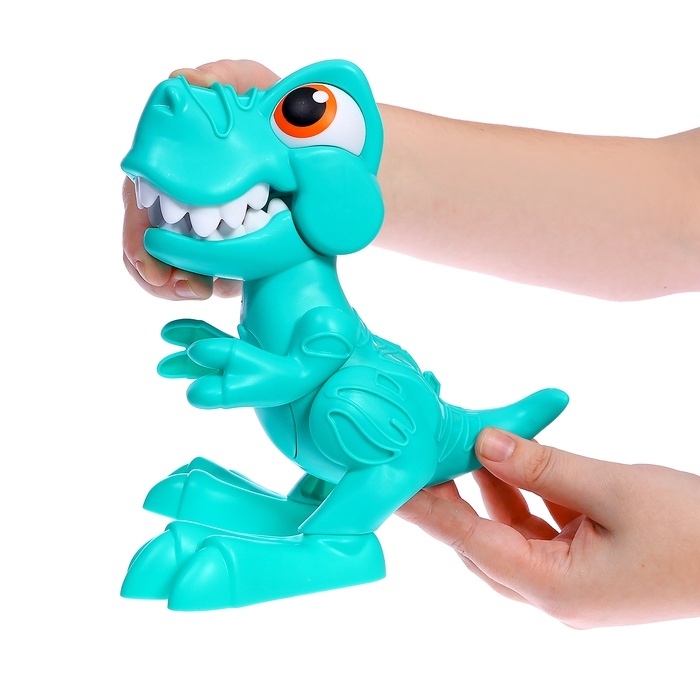 Набор для игры с мягким пластилином &laquo;Диномир&raquo;, 6 баночек с массой для лепки, 5 форм