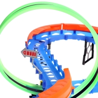 Автотрек &laquo;Стремительный мир&raquo;, радиоуправление, 2 машинки, мёртвая петля, свет