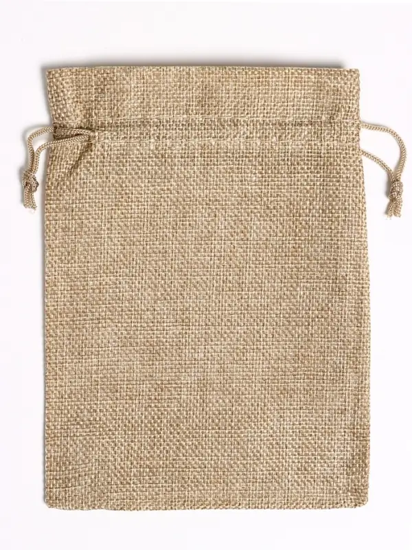 Мешочек подарочный из холщи, серый, 13&times;18 см