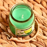 Свеча в банке "Зелёный чай и фруктовая страсть" 100 гр (вес брутто 247 г) 6х9х9 см