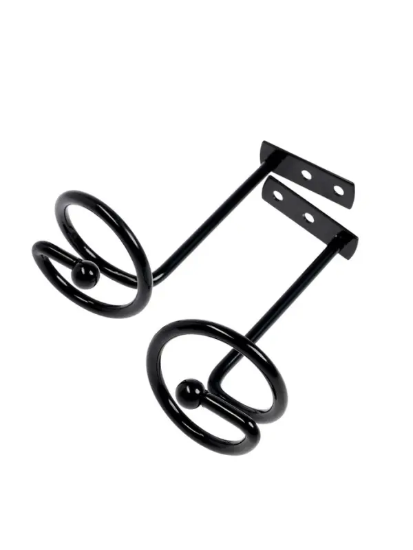 Крючок - держатель для штор на стену CAPPIO KS044, металлический, цвет черный, 2 шт