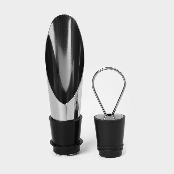 Набор для вина Доляна &laquo;Бутылка&raquo;, 3 предмета: штопор, воронка, кольцо