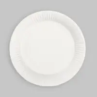 Тарелка одноразовая бумажная однотонная, красная