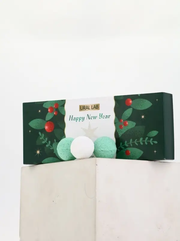 Бомбочки для ванны Happy New Year, аромат рождественская ель, набор 12 шт х 20 г, URAL LAB