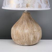 Настольная лампа с абажуром RISALUX &laquo;Селано&raquo;, Е14, 40 Вт, золото, 22.5&times;22.5&times;33 см