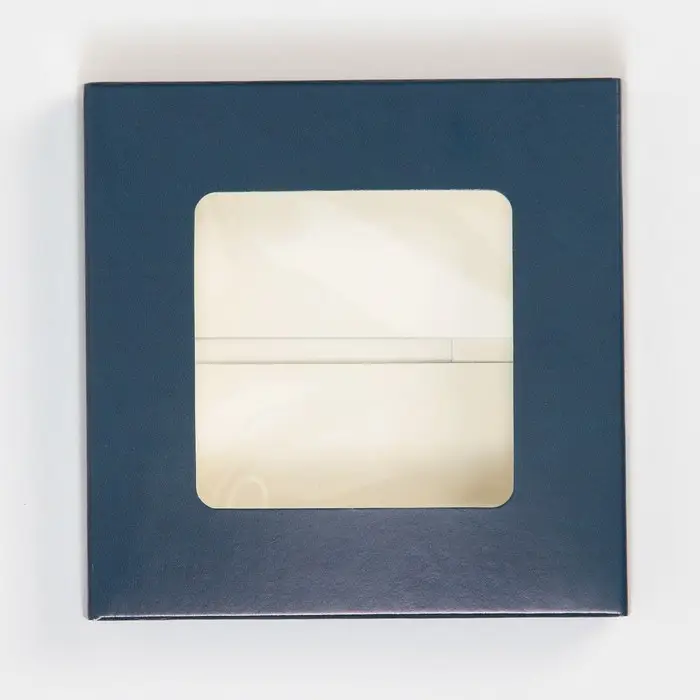 Коробка для шоколада, кондитерская упаковка, &laquo;С уважением&raquo;, с окном, 10.2 х 1.4 х 10.2 см