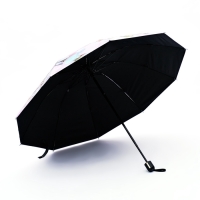 Зонт механический &laquo;Пионы&raquo;, эпонж, 4 сложения, 10 спиц, R = 53/60 см, D = 120 см, цвет МИКС