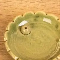 Подставка под благовония "Растение" керамика, цв. зелёный, 8х8х2 см