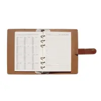 Органайзер на кольцах, C6, с хлястиком, 80л, линия, к/зам, Коричневый