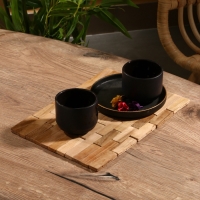 Коврик из тикового дерева, 30х20х0,7 см