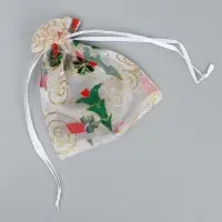 Мешочек подарочный органза &laquo;Золотые мгновения&raquo;, 10 х 12 см +/- 1.5 см