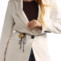 Портупея с кулоном &laquo;Сердечко&raquo; кожа, трансформер, цвет золото, 150 см