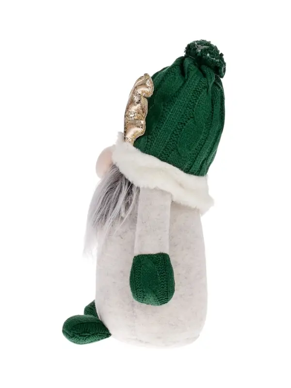 Фигура текстиль &laquo;Гном лосяш в зелёном&raquo; 33&times;12&times;18 см, 1 LED, от батареек AG13&times;3, свечение тёплое белое