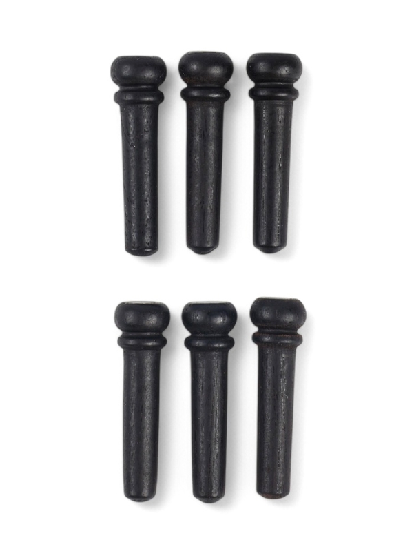 Набор фиксаторов струн Music life, 6 штук, черное дерево