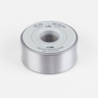 Лента атласная двухсторонняя №837 38мм*25&plusmn;1м серебряный TR