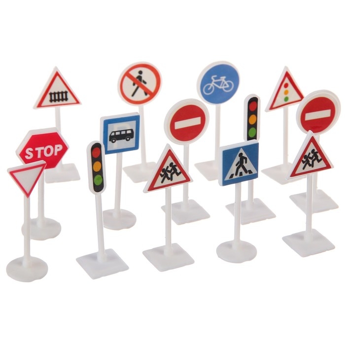 Светофор с игровым полем &laquo;Изучаем ПДД&raquo;, световые эффекты, русский чип, Синий трактор