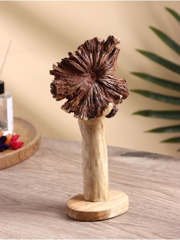 Скульптура "Лицо старца" дерево Камал, 8х6х22 см, бежево-коричневый