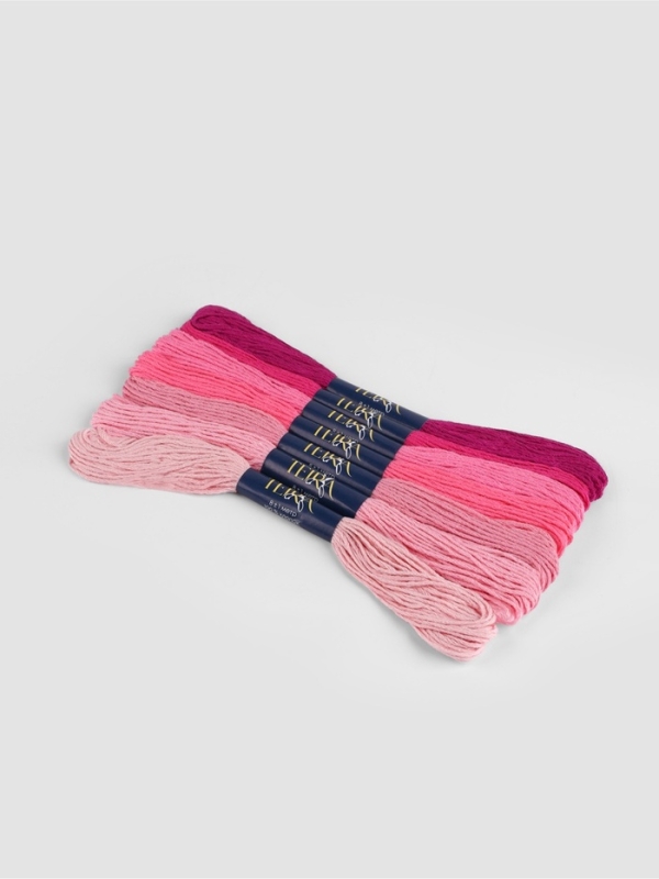 Набор ниток мулине хлопок 8&plusmn;1м (наб 7шт цена за наб) cпектр розовый TR