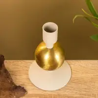 Подсвечник на 1 свечу текстурный "Фисташковый" с 1 сферой 7,5х7,5х11,5 см