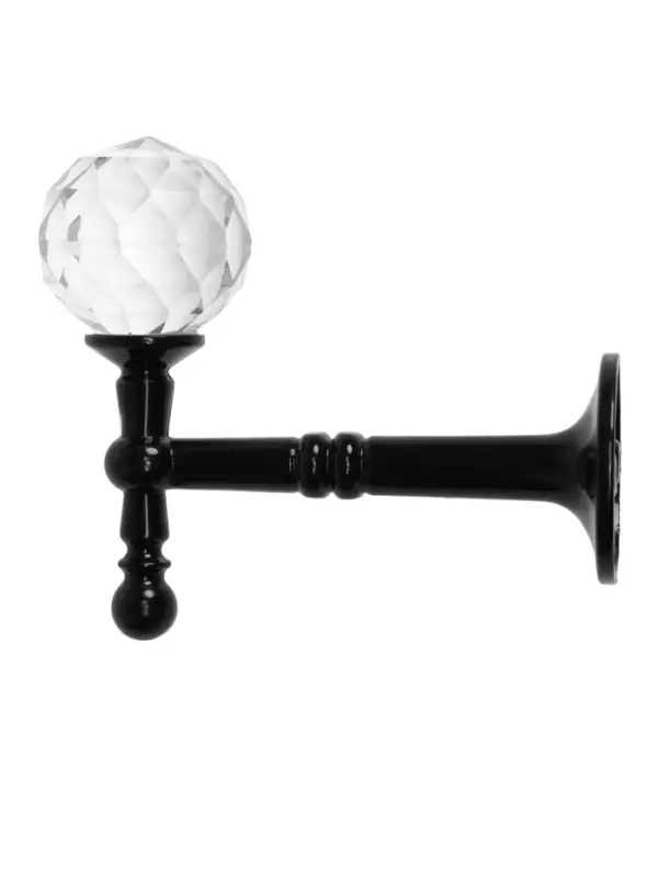 Крючок - держатель для штор на стену CAPPIO KS043, металлический, цвет черный, 2 шт