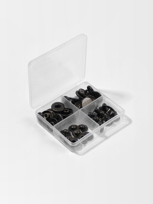 Кнопки S-образные d15мм (наб 10шт цена за наб) нерж сталь серебряный TR