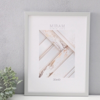Фоторамка пластик "МИРАМ" 30х40 св. серый