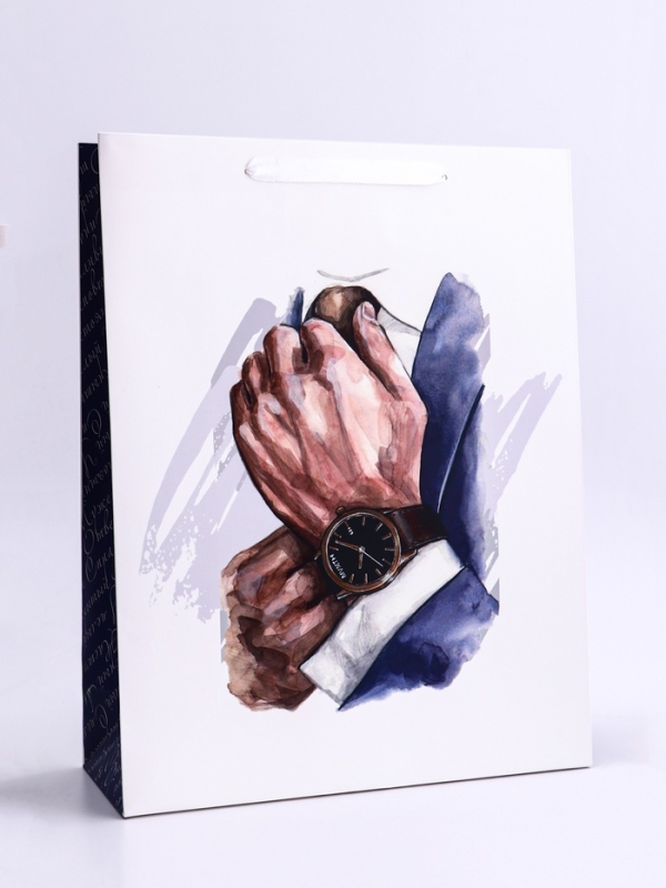 Пакет подарочный вертикальный &laquo;Бизнес мен&raquo;, L 31 &times; 40 &times; 12 см