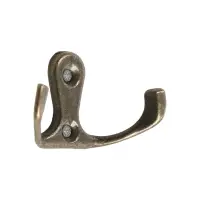 Крючок мебельный ТУНДРА TKd=003, двухрожковый, бронза, 25 шт.