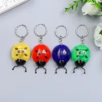 Фонарик брелок для ключей на кольце &laquo;Божья коровка&raquo;, МИКС