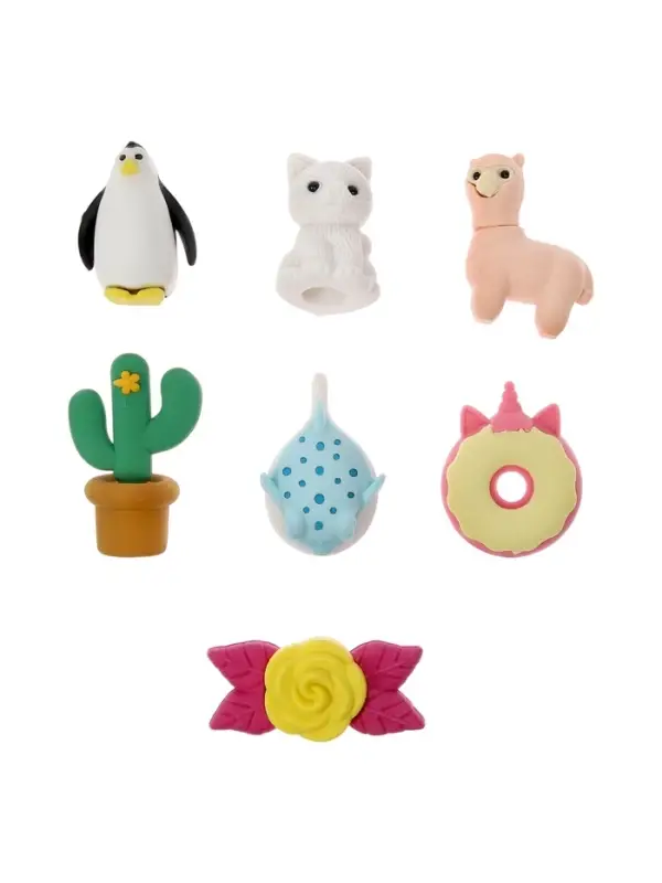 Набор фигурных ластиков, 7 штук, МИКС