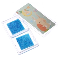 Печать цветная &laquo;Зайка&raquo;, набор 3 шт., ролик-печать с 2 насадками, штемпельная подушка