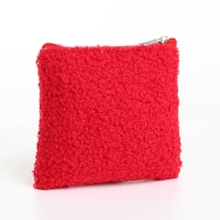 Кошелёк на молнии, цвет красный