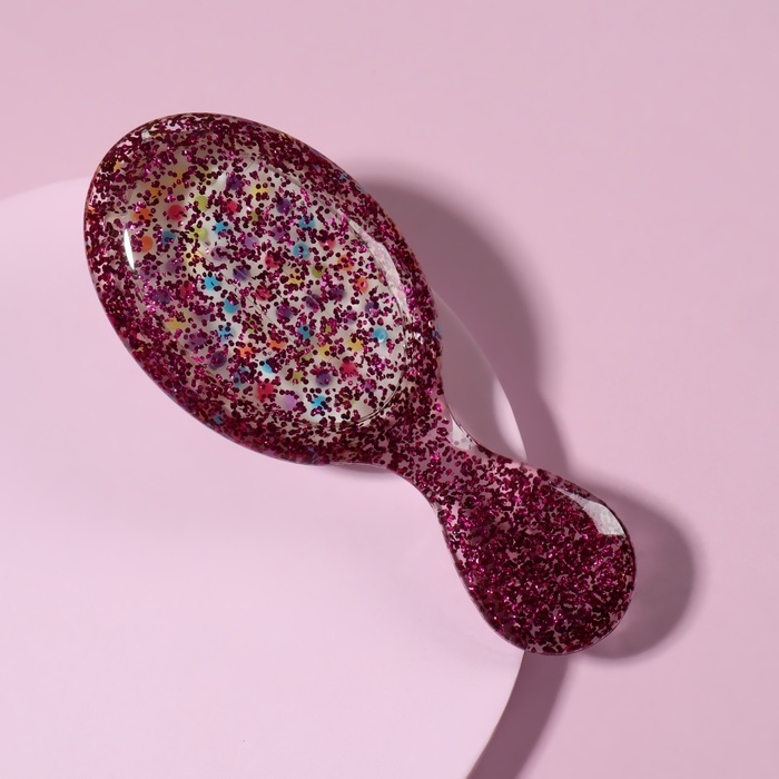 Расчёска - мини массажная, 5,5 &times; 13,5 см, цвет МИКС