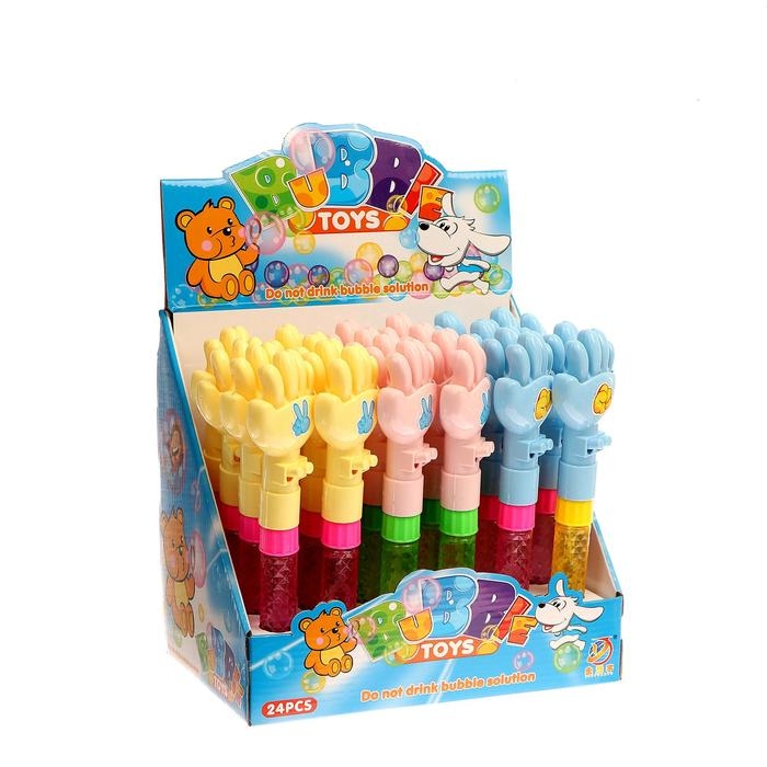 Мыльные пузыри &laquo;Рука&raquo; с кнопками, 55 мл, цвета МИКС