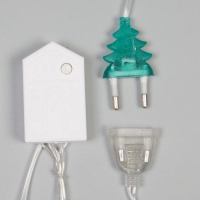 Гирлянда &laquo;Бахрома&raquo; 2.7 &times; 0.9 м с насадками &laquo;Месяц&raquo;, IP20, прозрачная нить, 138 LED, свечение белое, 8 режимов, 220 В